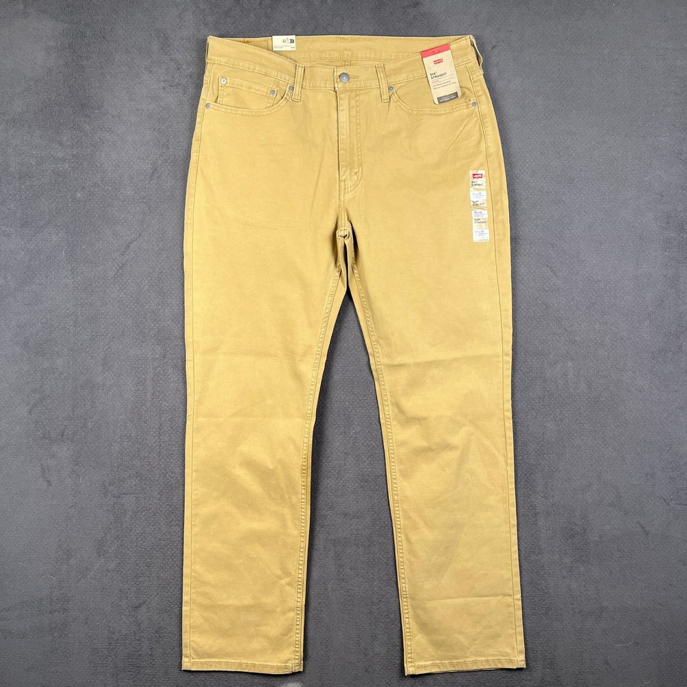Levis 514 Pants Mens 36x32 British Khaki Straight Fit Stretch Twill NEW FLAWS